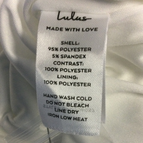 LULU'S SZ XL Beaming Perfection White Pearl Organza Tie-Strap Mini Dress NEW B19 - Picture 9 of 9